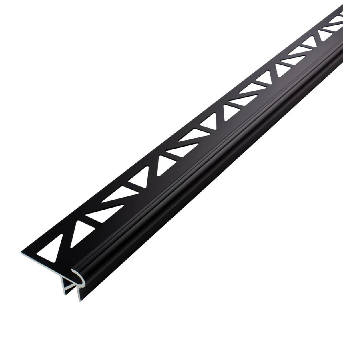 DURAL LED stair profile Florentiner black with triangular-perforated leg