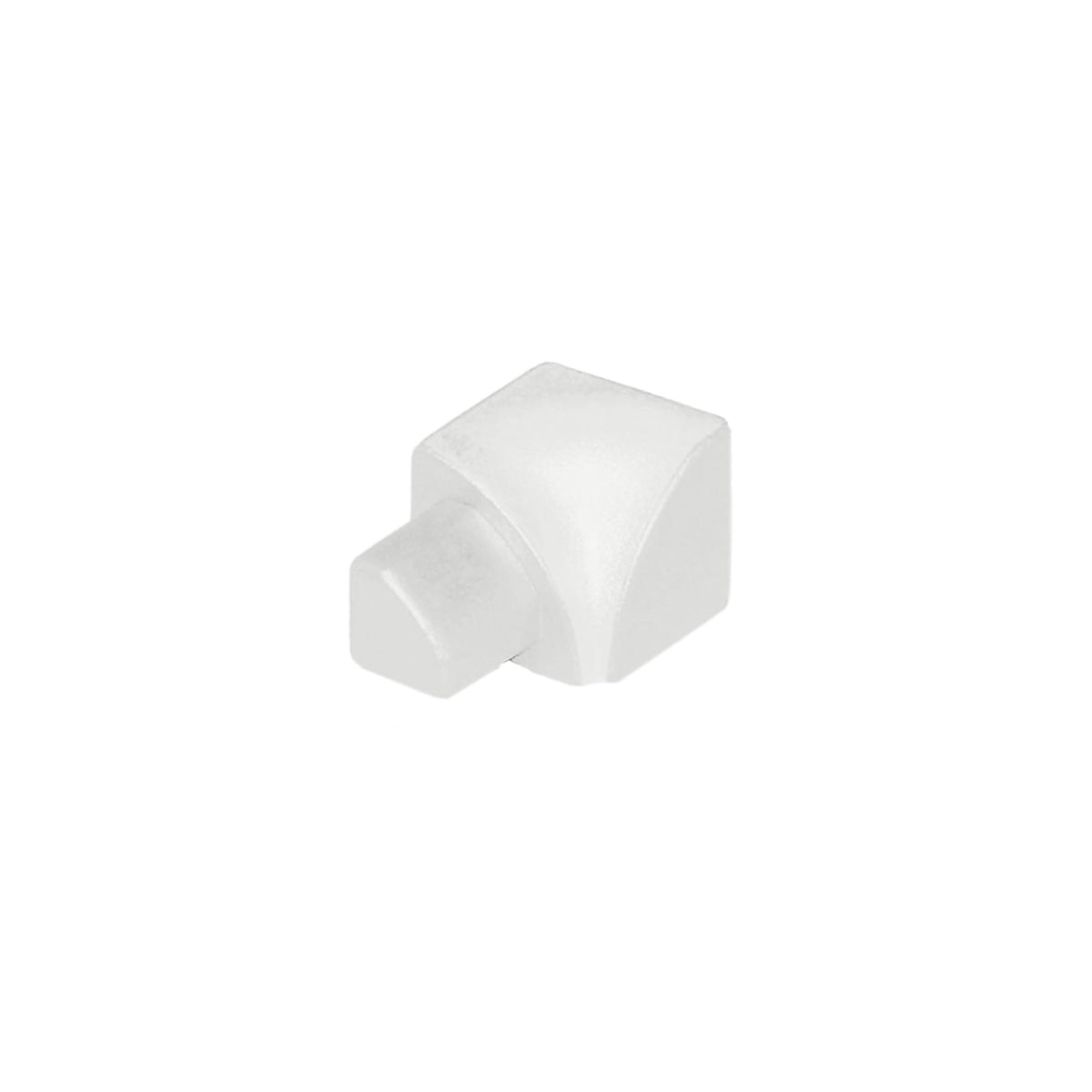 Internal corner for quarter-round profile aluminium white