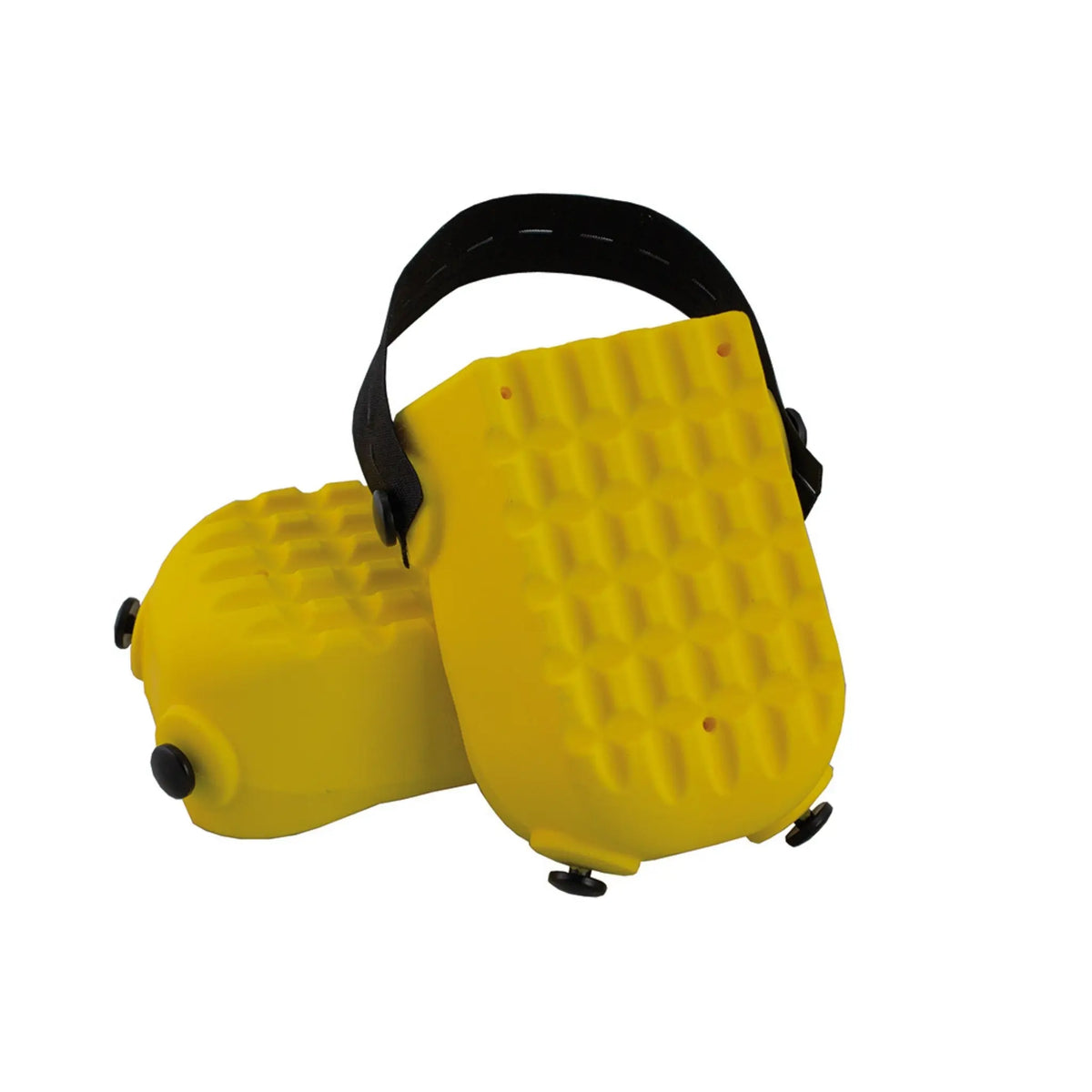 Yellow knee pads ergonomic with fastening strap