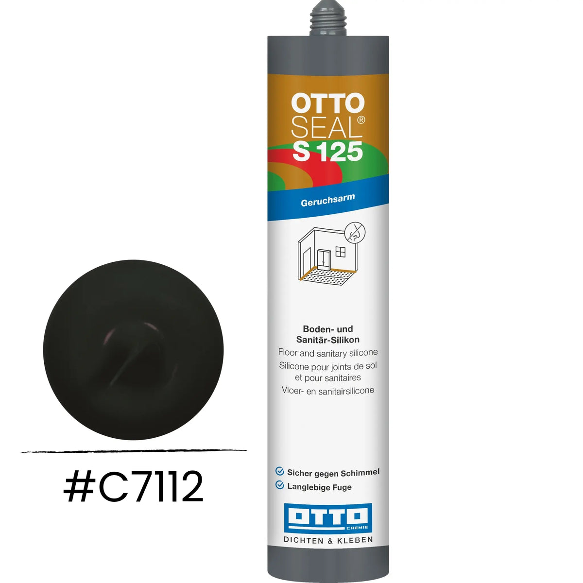 OTTOSEAL S 125 – floor & sanitary silicone matt black C7112
#A0005513