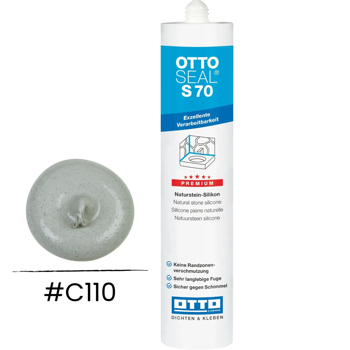 OTTOSEAL S 70 – marble and natural stone grout grey textured C110
#A0005464
