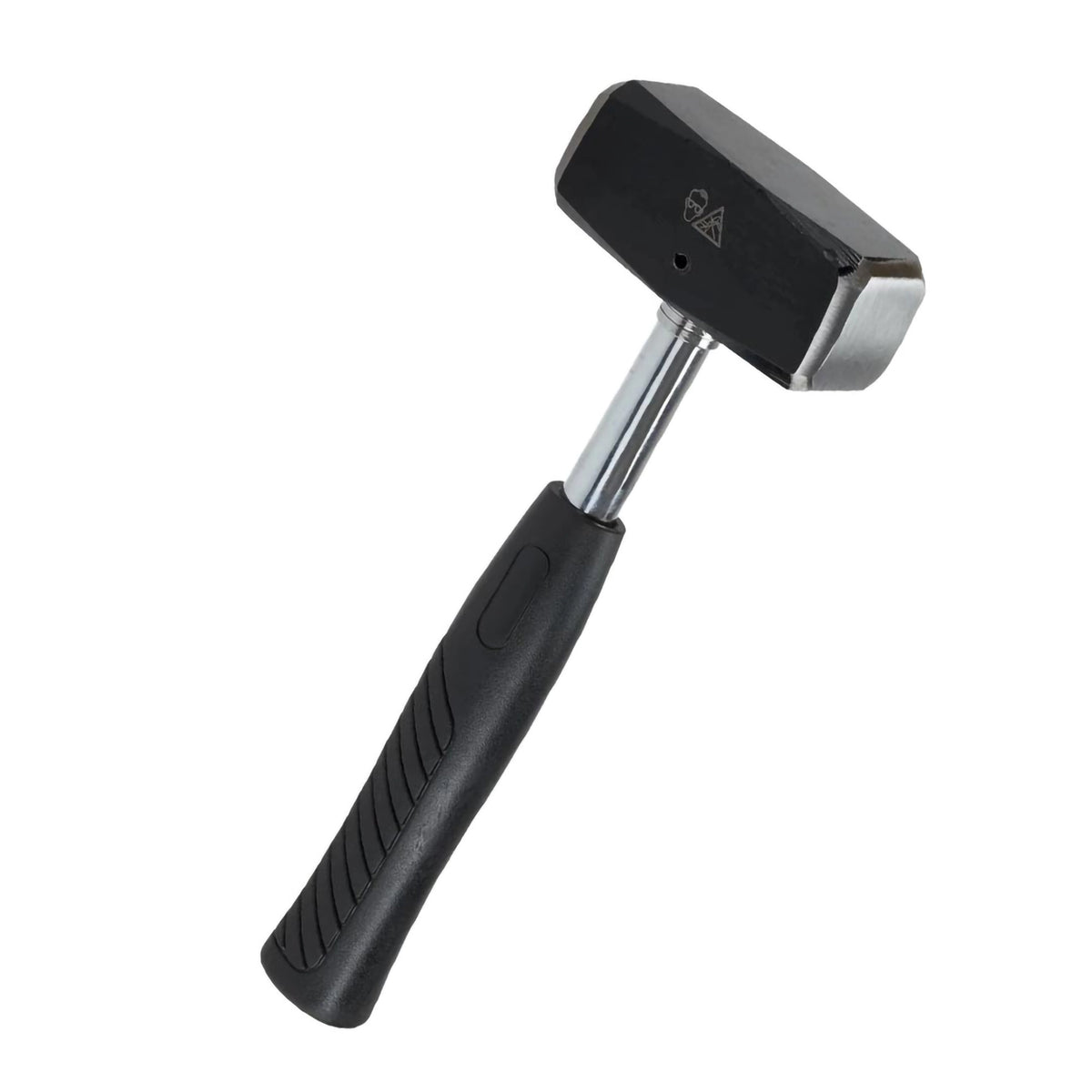 Club hammer made of metal with black handle