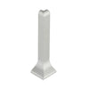 Buitenhoekstuk plint zilver geborsteld - 60 mm