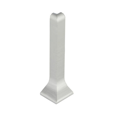External corner skirting strip silver brushed