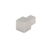 Square corners for aluminum profiles titanium (brushed) - 7 mm