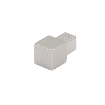 Square corners for aluminum profiles titanium (brushed)