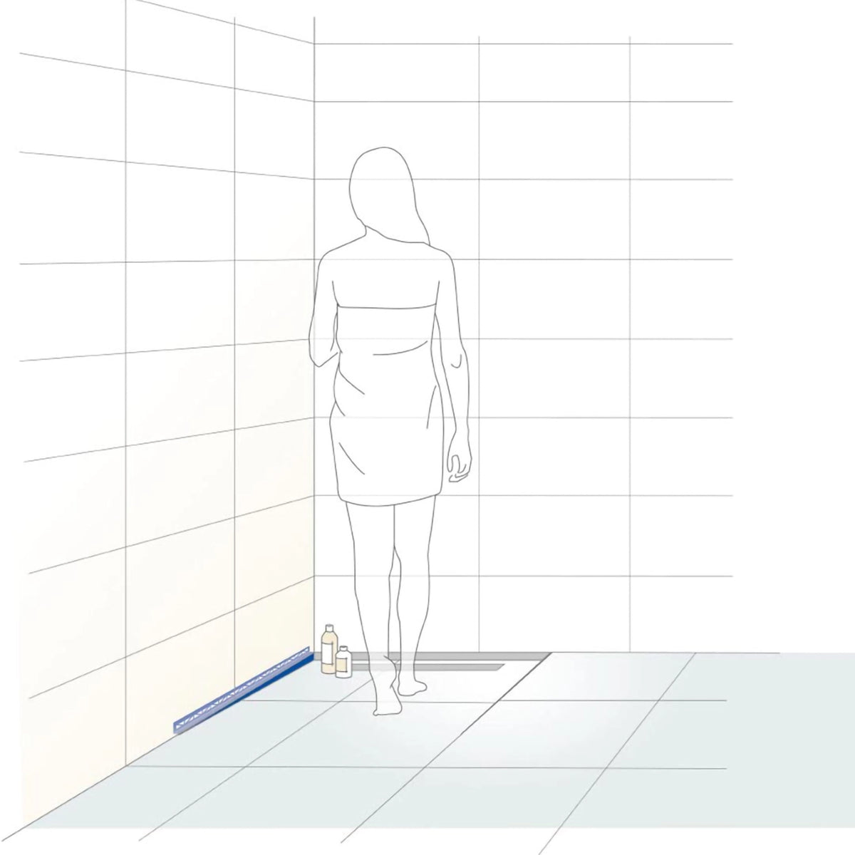 Illustration of a woman in the walk-in shower with marked slope wedge for wall connection for the left side
#A0002345
#A0002347
#A0002351
#A0002353
#A0002355
#A0002357
#A0004462
#A0004463
#A0004464
#A0004468
#A0004469
#A0004470
