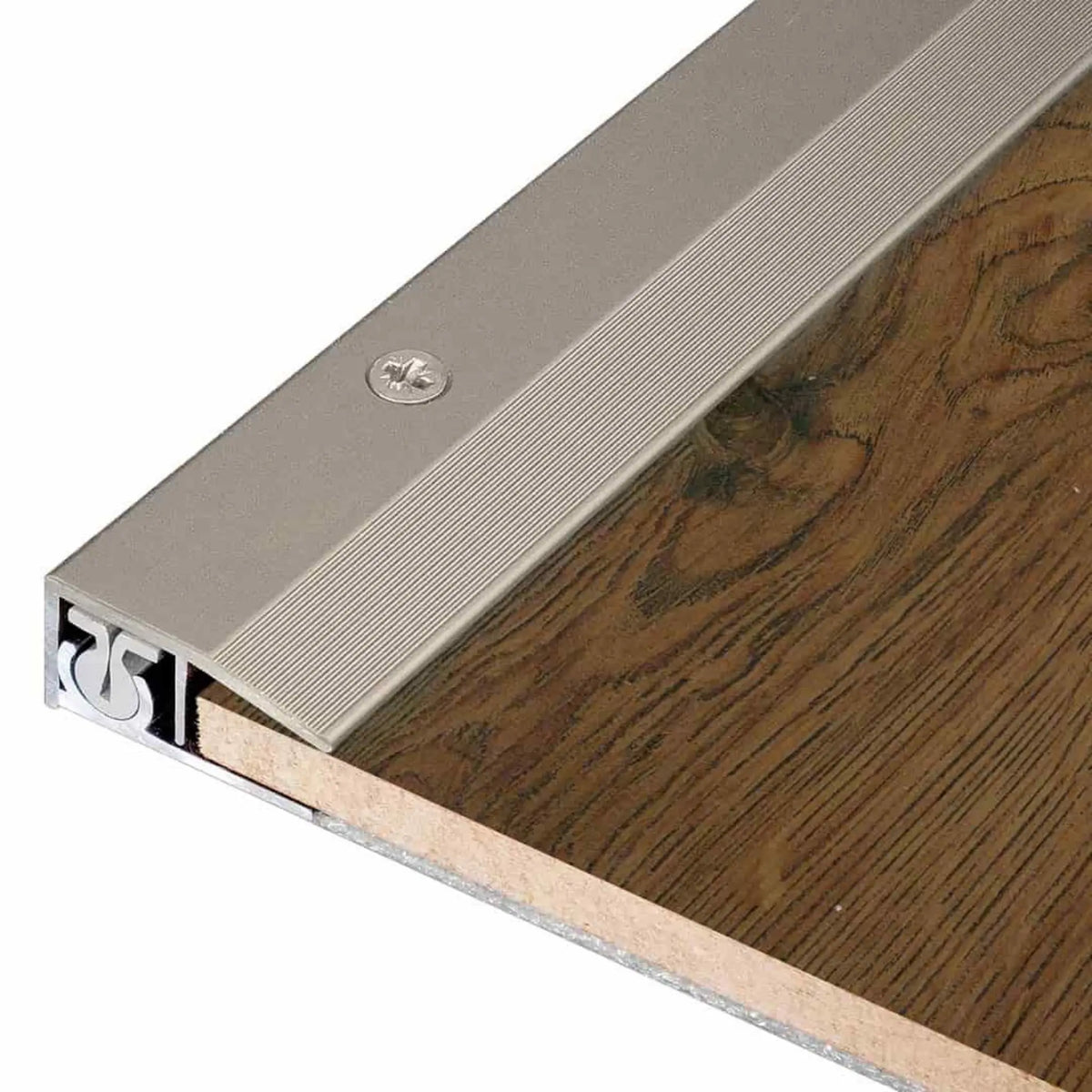 DURAL end profile TRIFLOOR titanium as termination of a floor covering