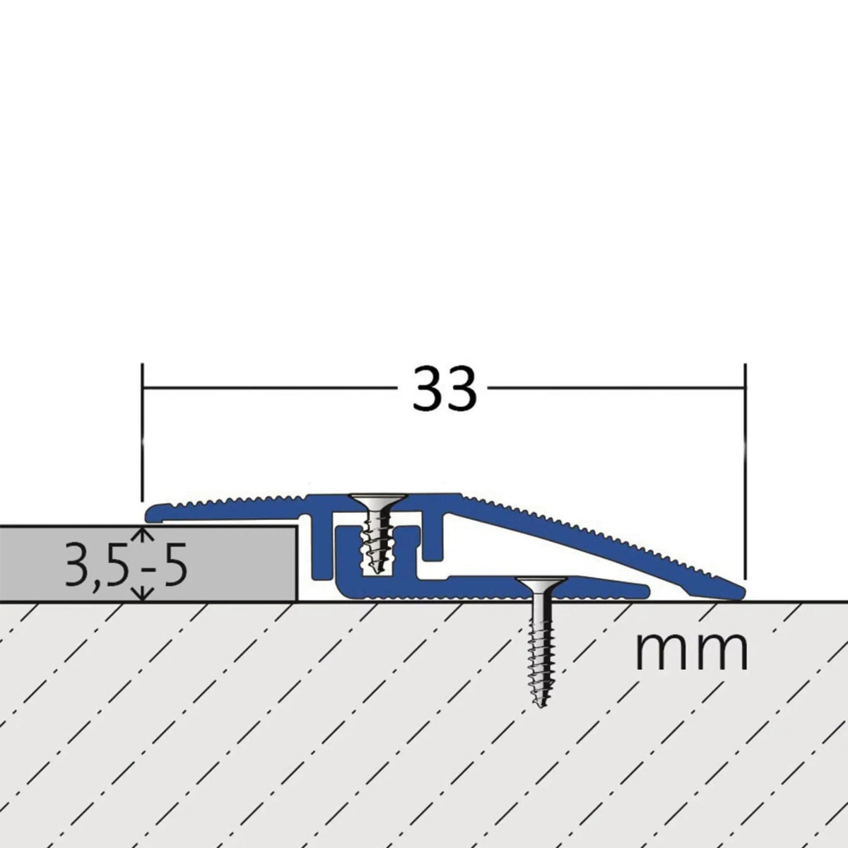 Tekening DURAL aanpassingsprofiel DUOFLOOR LVT