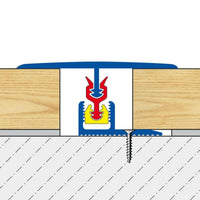 Drawing DURAL transition profile CLIPPER for thicker floor coverings