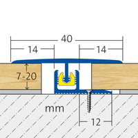 Drawing DURAL transition profile CLIPPER for low covering heights