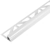 DURAL round edge trim aluminium white - 6 mm / 250 cm