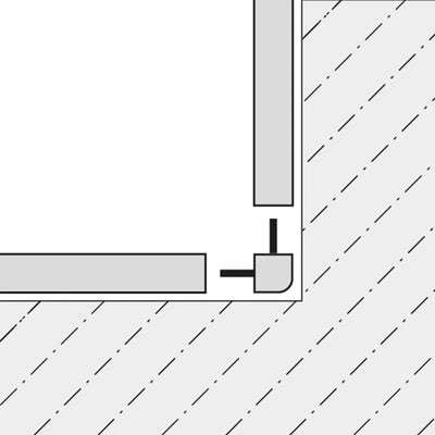 Ecke Sockelleiste Square weiß - Ansicht 2