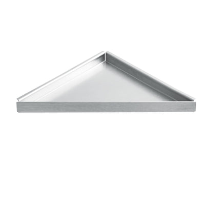 Triangular stainless steel shelf for retrofitting
