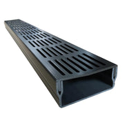 Drainage channel UD Pro 100 black with channel body made of black rigid PVC #A0003386
#A0003388