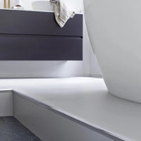 Lifestyle image Florentiner stair profile aluminium silver indoors