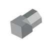Binnenhoekstuk Diamantprofiel beton grijs - 9 mm