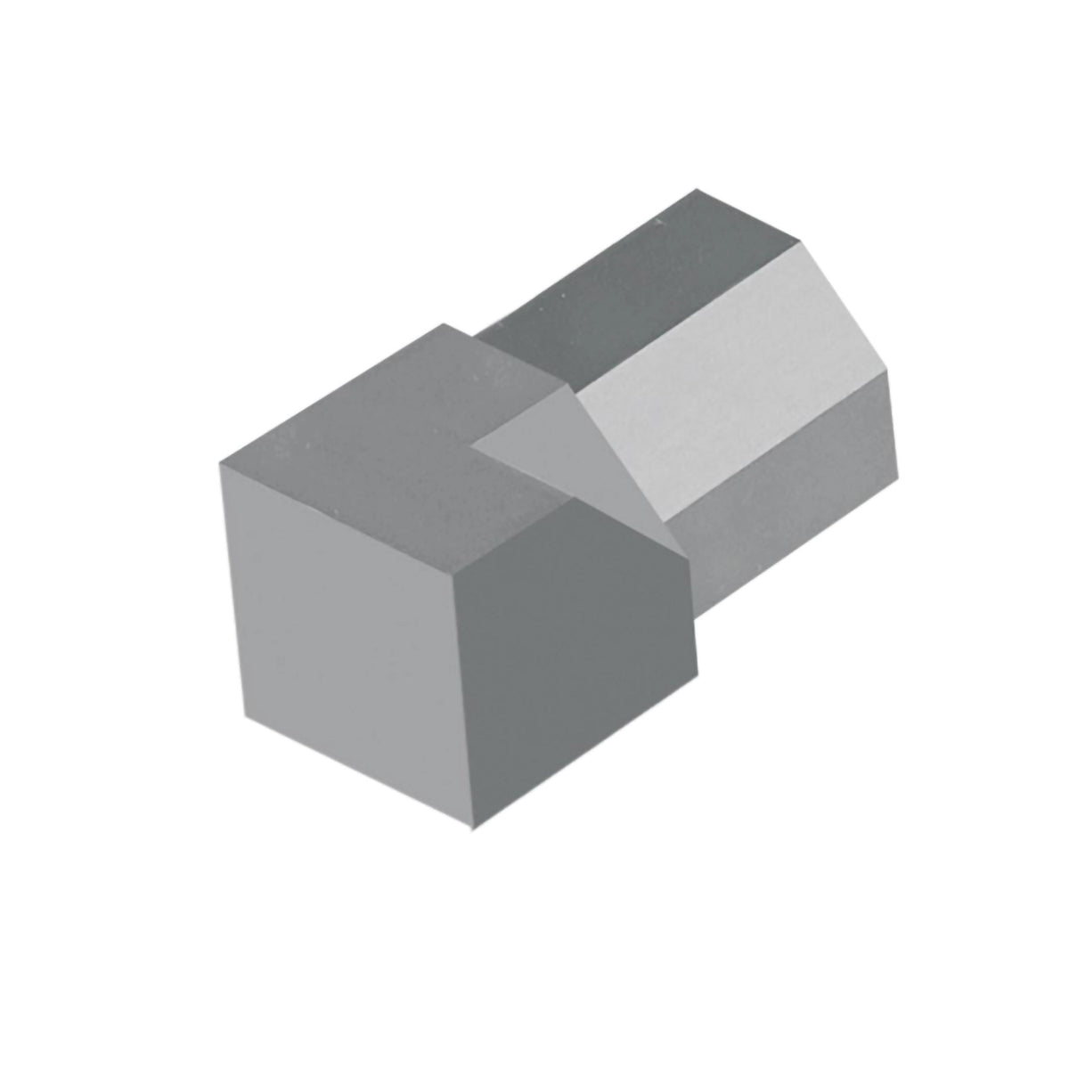 Internal corner Diamond profile concrete grey