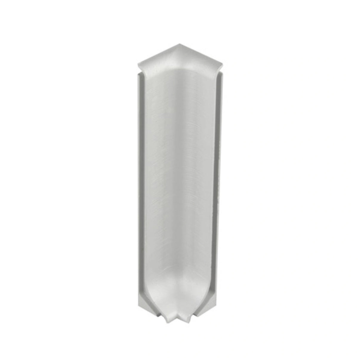 Internal corner skirting silver brushed