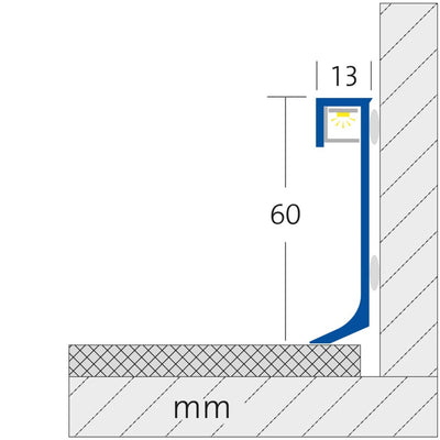 LED skirting strip aluminium titanium - Ansicht 2