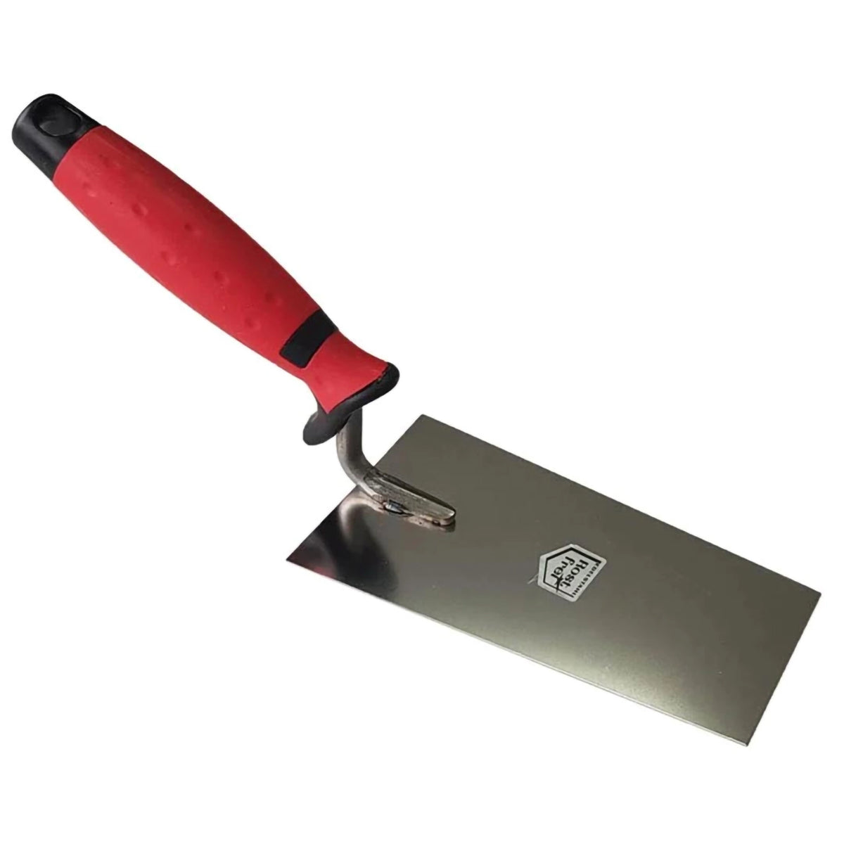 Mason's trowel 120mm with red soft grip