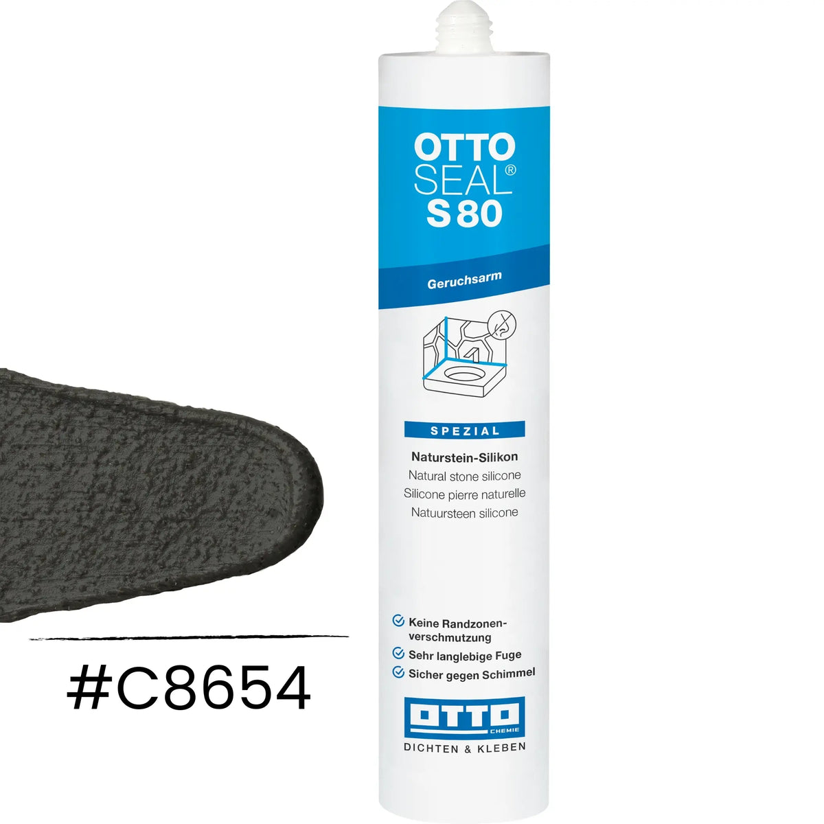 OTTOSEAL S 80 – low-odour silicone matt sanded concrete grey C8654
#A0005480