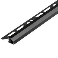Square profile 'Diamond' aluminium black with triangular-perforated leg