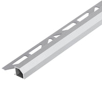 Square profile 'Diamond' aluminium silver with triangular-perforated leg