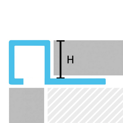 DURAL square edge trim aluminium silver (brushed) - Ansicht 2