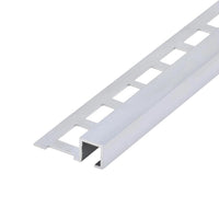 Vierkantprofiel aluminium naturel met vierkant gestanste flens