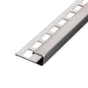 Square edge trim stainless steel brushed - 8 mm / 100 cm