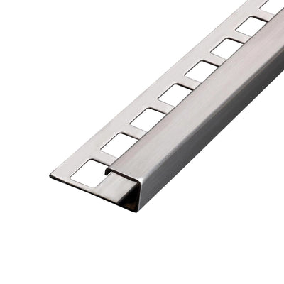 Square edge trim stainless steel brushed