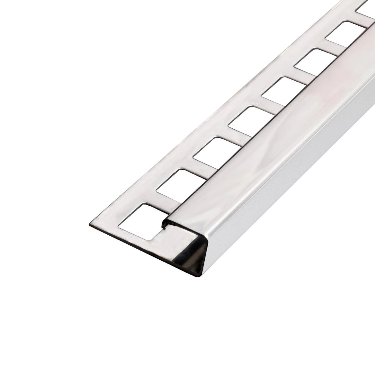 Square profile stainless steel polished glossy with square-perforated leg