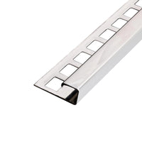 Square profile stainless steel polished glossy with square-perforated leg