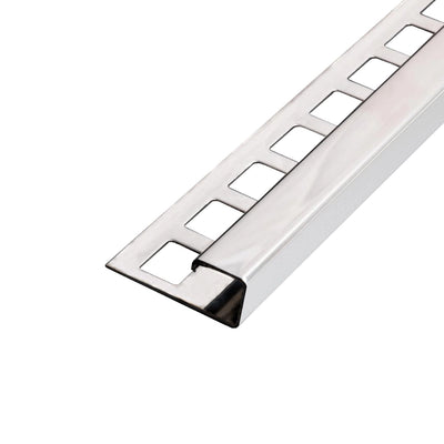 Square edge trim stainless steel polished