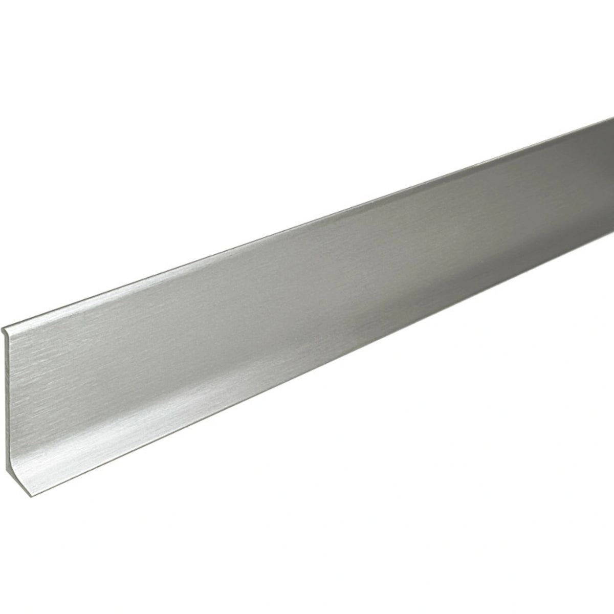 Skirting aluminium silver brushed
