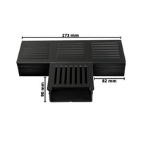 Dimensioned drawing T-piece UD Pro black UDP 100 #A0003390