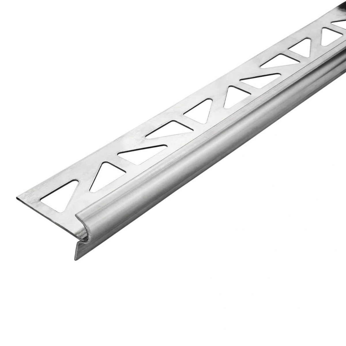 Stair profile Florentiner stainless steel natural with rounded edge protection