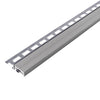 Stair profile with rubber insert gray - 11 mm / 25 mm