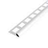 Viertelkreisprofil Aluminium weiß - 10 mm / 250 cm