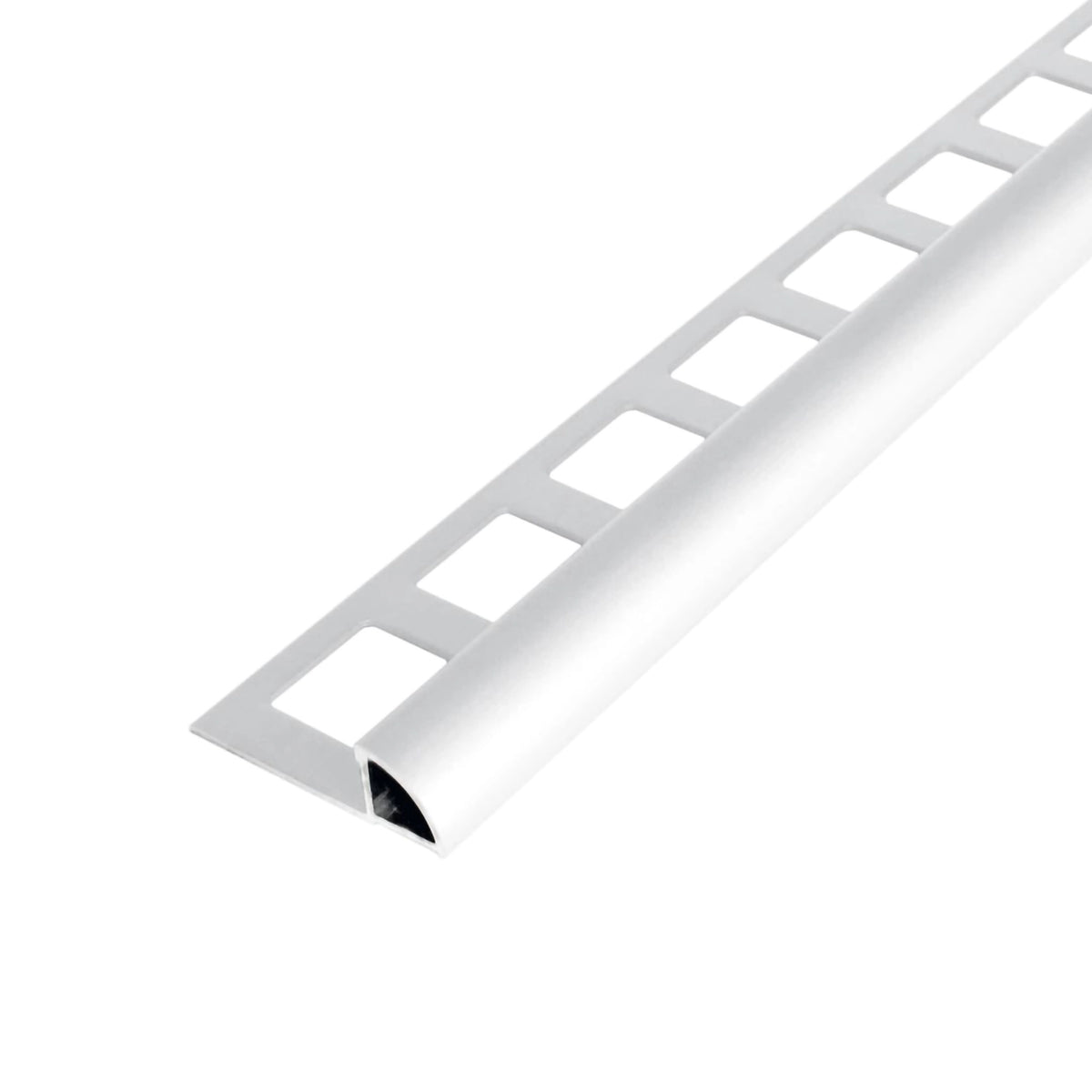 Round edge trim aluminium white