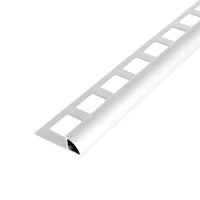Round edge trim aluminium white