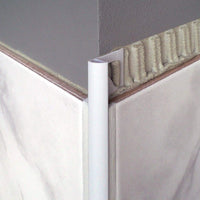 Round edge trim aluminium white