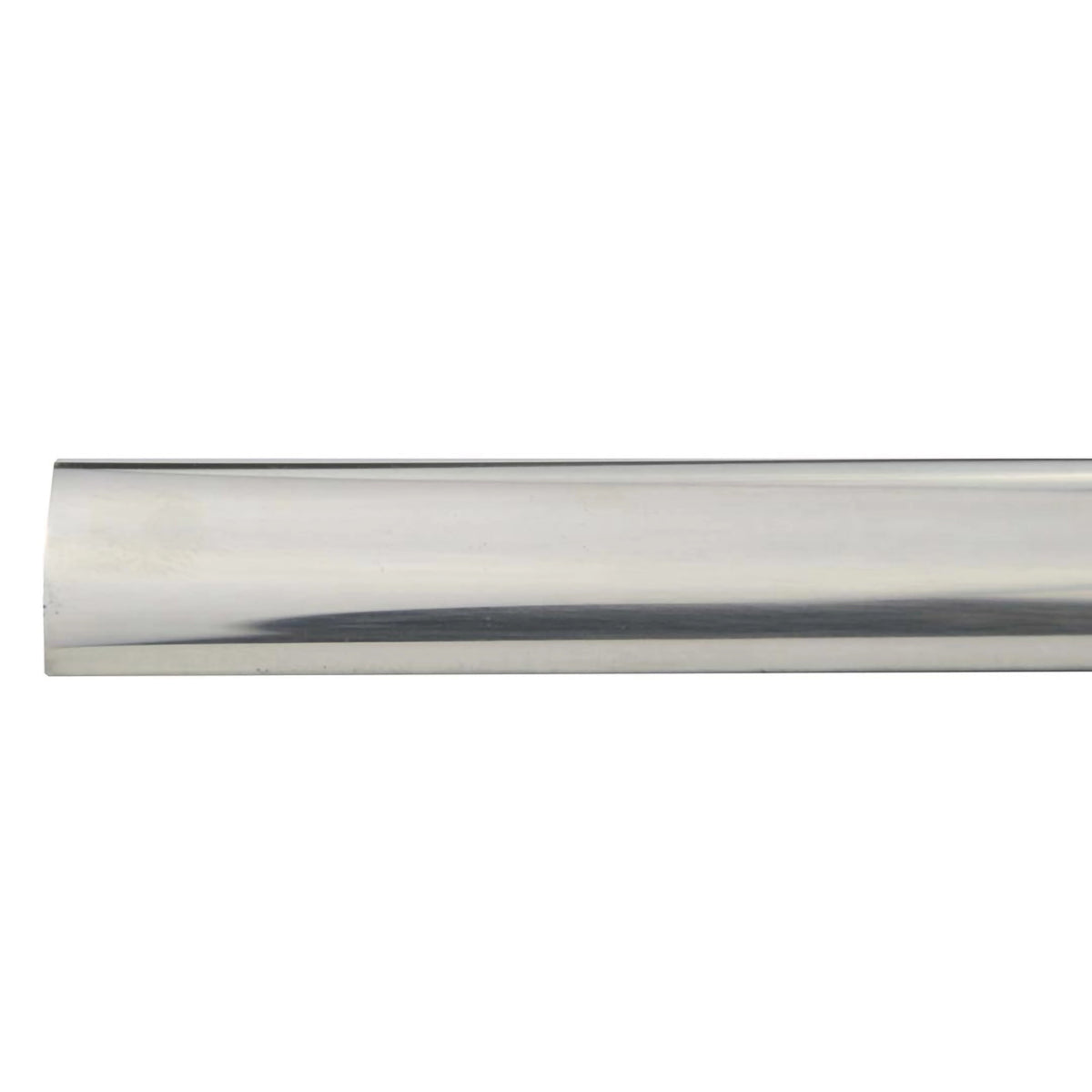 Glossy surface of the polished stainless steel profiles