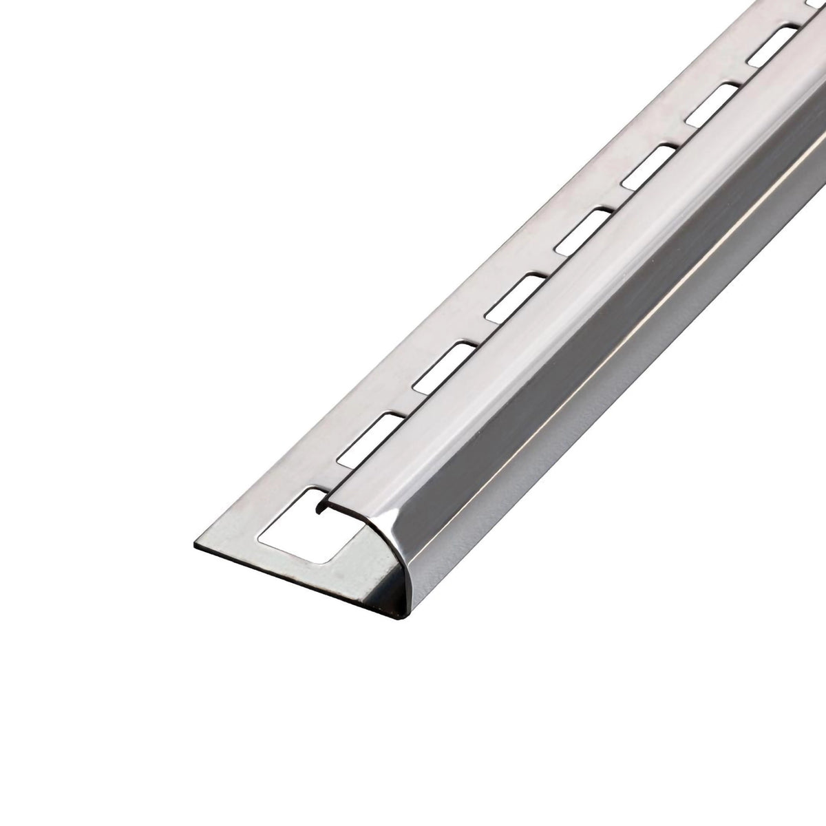 Quarter-round profile stainless steel polished glossy