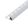 Viertelkreisprofil PVC silbergrau - 8 mm / 250 cm