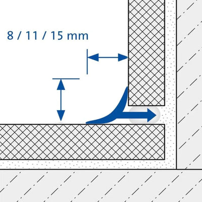 Anschlussprofil Aluminium silber - Ansicht 2