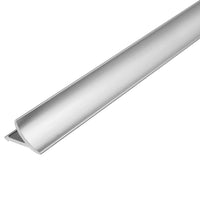 Wall connection profile T-Cove made of aluminium silver matt anodised