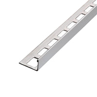 Angle profile stainless steel natural with square-perforated leg