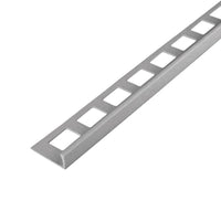 Angle profile PVC grey with square-perforated leg